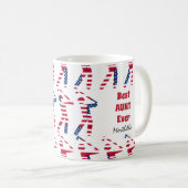ゴルフ用ファン | 最高のおばさんパーソナライズされた | 米国国旗 コーヒーマグカップ (正面右)