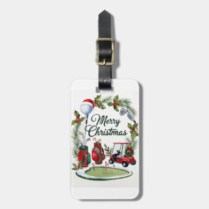 ゴルフ用品のクリスマスパーティー Xmas ラゲッジタグ