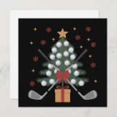 ゴルフ用品 クリスマスツリー クリスマスゴルフ シーズンカード (正面/裏面)