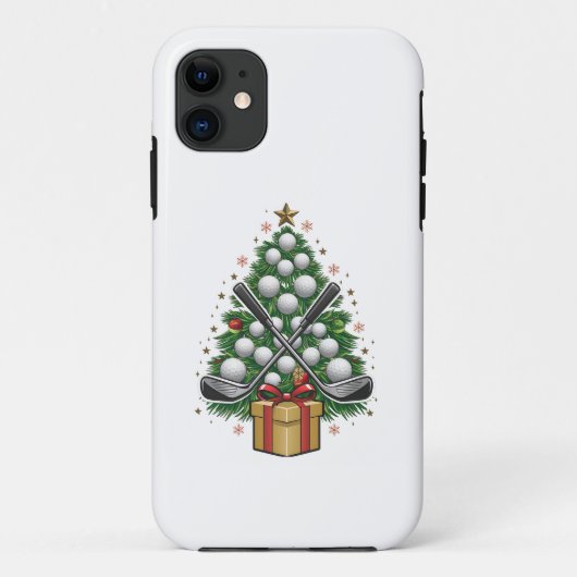ゴルフ用品 クリスマスツリー クリスマスゴルフ Case-Mate iPhoneケース (裏面)