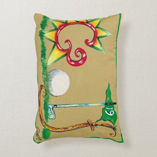 ゴルフ用枕 アクセントクッション (正面(垂直))