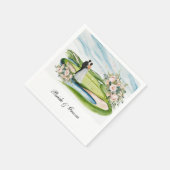 ゴルフ用結婚テーマのゴルフ場 スタンダードカクテルナプキン (角)