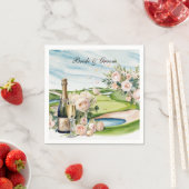 ゴルフ用結婚テーマのゴルフ場 スタンダードカクテルナプキン (インサイチュ)