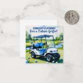 ゴルフ男の赤ちゃん ノートカード (正面/裏面インサイチュ)