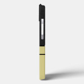 ゴルフ男ブラックレザーテクスチャモノグラム名 Case-Mate iPhoneケース (裏面 / 左)