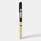 ゴルフ男ブラックレザーテクスチャモノグラム名 Case-Mate iPhoneケース (裏面 / 左)