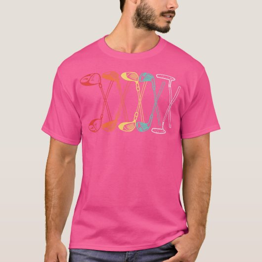 ゴルフ男子のための面白いゴルフクラブ Tシャツ (正面)