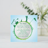 ゴルフ男子 50歳誕生日パーティー招待状 招待状 (スタンド正面)