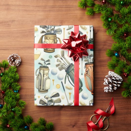 ゴルフ祝のパーティーでしよう ラッピングペーパー (クリスマスギフト)
