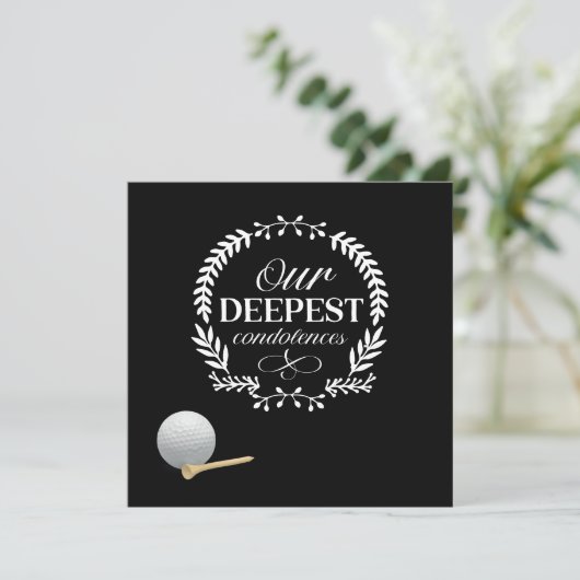 ゴルフ私たちの最も深い哀悼ゴルフボールブラック カード (スタンド正面)