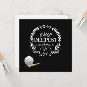 ゴルフ私たちの最も深い哀悼ゴルフボールブラック カード (正面/裏面インサイチュ)