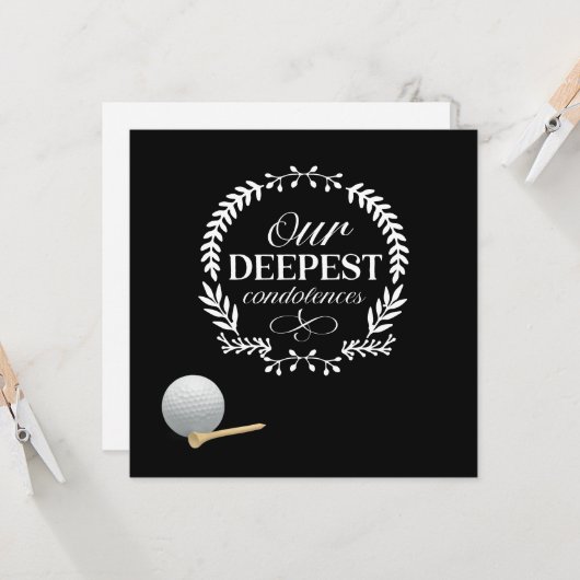ゴルフ私たちの最も深い哀悼ゴルフボールブラック カード (正面/裏面インサイチュ)