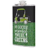 ゴルフ私の医者はより緑を処方したおもしろい フラスク (左)