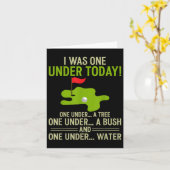 ゴルフ私は今日のゴルファーのゴルフ好おもしろいき以下にあった カード (黄色い花)