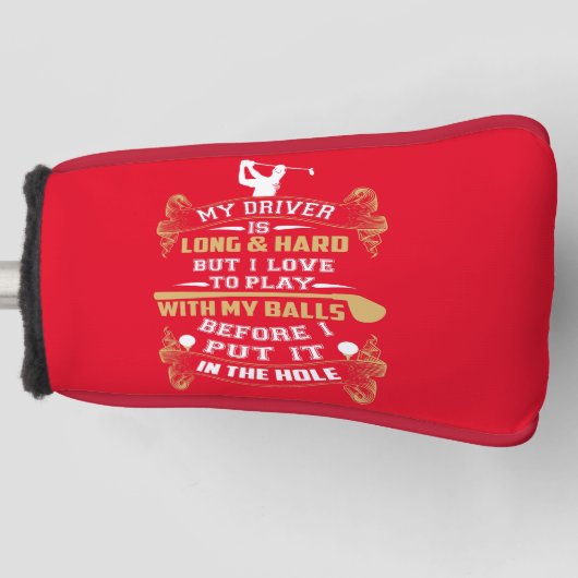 ゴルフ笑わされるドライバーことわざ ゴルフヘッドカバー (正面)