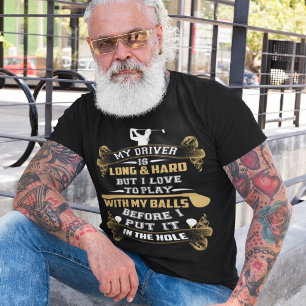 ゴルフ笑わされるドライバーことわざ Tシャツ