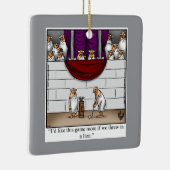 ゴルフ笑わされるユーモアのクリスマス セラミックオーナメント (右)