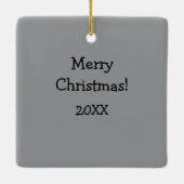 ゴルフ笑わされるユーモアのクリスマス セラミックオーナメント (裏面)