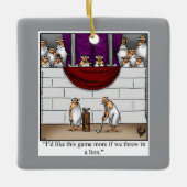 ゴルフ笑わされるユーモアのクリスマス セラミックオーナメント (正面)