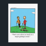 ゴルフ笑わされるユーモアはがき ポストカード<br><div class="desc">アーティスト楽しむビル・アボットによるこのゴルフ笑わされるユーモアのはがきで笑いを広げていた。誰のおもしろい顔にスマイルをもたらすと確信している状況や設定で笑わされるは、素晴らしく、少し皮肉な漫画の文字。素晴らしおもしろいは素晴らしくおもしろい少し皮肉なキャラクターだ！Bill Abbottの漫画はReader's Digest誌、Meadカレンダー、グリーティングカードなど多くの場所に掲載されている。</div>