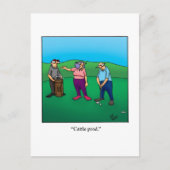 ゴルフ笑わされるユーモアはがき ポストカード (正面)