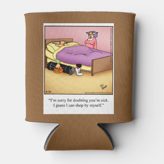 ゴルフ笑わされるユーモアクーラーボックス 缶クーラー (正面)