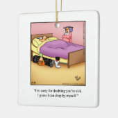 ゴルフ笑わされるユーモア セラミックオーナメント (左)