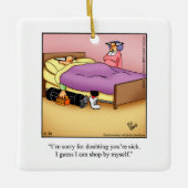 ゴルフ笑わされるユーモア セラミックオーナメント (正面)