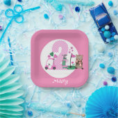 ゴルフ第2期バースデーインピンクテーマ ペーパープレート (パーティー)