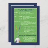 ゴルフ精神の慈善のトーナメントの招待状 招待状 (正面/裏面)