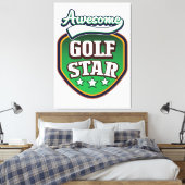 ゴルフ素晴らしスター キャンバスプリント (インサイチュ (寝室))