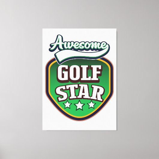 ゴルフ素晴らしスター キャンバスプリント (正面)