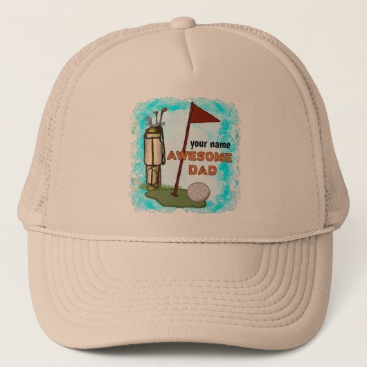 ゴルフ素晴らしパパカスタム帽子 キャップ (正面)