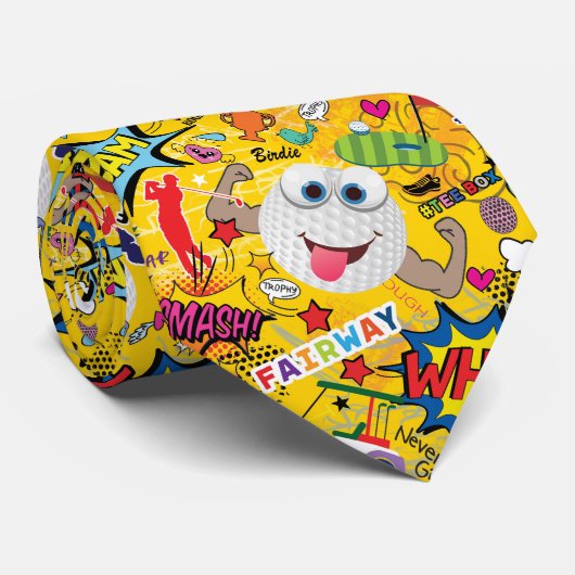 ⛳️ゴルフ素晴らしミックス黄💛 ネクタイ (ロール)