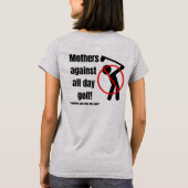 ゴルフ終日母親 Tシャツ (裏面)