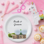 ゴルフ結婚の新郎ゴルフボールT型愛好会 ペーパープレート (パーティー)