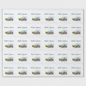 ゴルフ結婚の新郎新婦ゴルフボールティー愛 ラッピングペーパー (フラット)