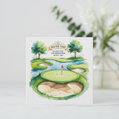 ゴルフ結婚は我々と一緒に行く祝ために サンキューカード (スタンド正面)