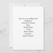 ゴルフ結婚をテーマにした水の色 招待状 (裏面)