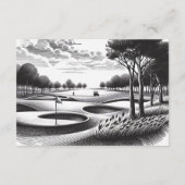 ゴルフ結婚カップル エンクロージャーカード (裏面)