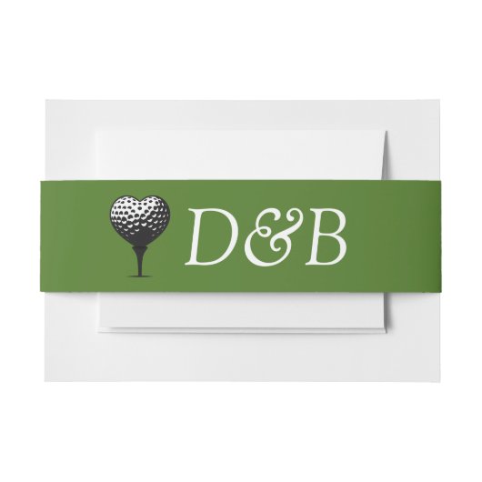 ゴルフ結婚カップル 招待状ベリーバンド (正面例)
