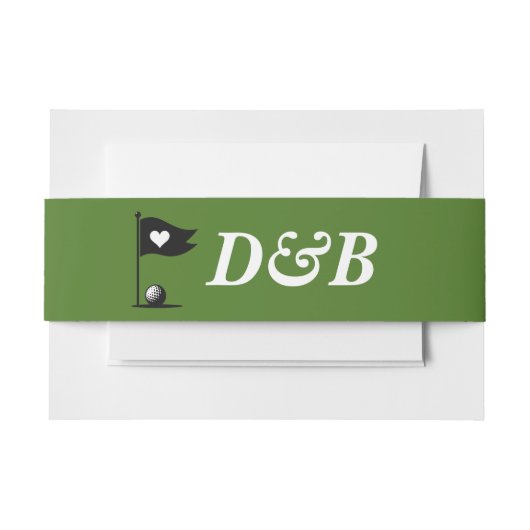 ゴルフ結婚カップル 招待状ベリーバンド (正面例)