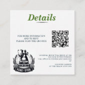 ゴルフ結婚カップルQRコード エンクロージャーカード (正面)