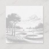 ゴルフ結婚カップルQRコード エンクロージャーカード (裏面)