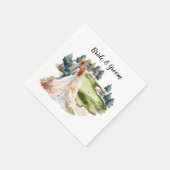 ゴルフ結婚コースの新郎新婦ゴルフ スタンダードカクテルナプキン (角)