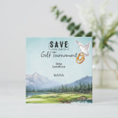 ゴルフ結婚コース上のゴルフリングや輪 招待状 (スタンド正面)