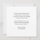 ゴルフ結婚コース文字付きゴルフ サンキューカード (裏面)