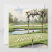 ゴルフ結婚コース文字付きゴルフ サンキューカード (正面)