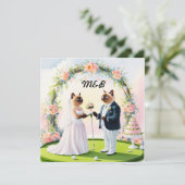 ゴルフ結婚ゴルファー用ゴルフのテーマ セーブザデート (スタンド正面)