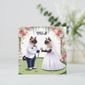 ゴルフ結婚ゴルファー用ゴルフのテーマ 招待状 (スタンド正面)